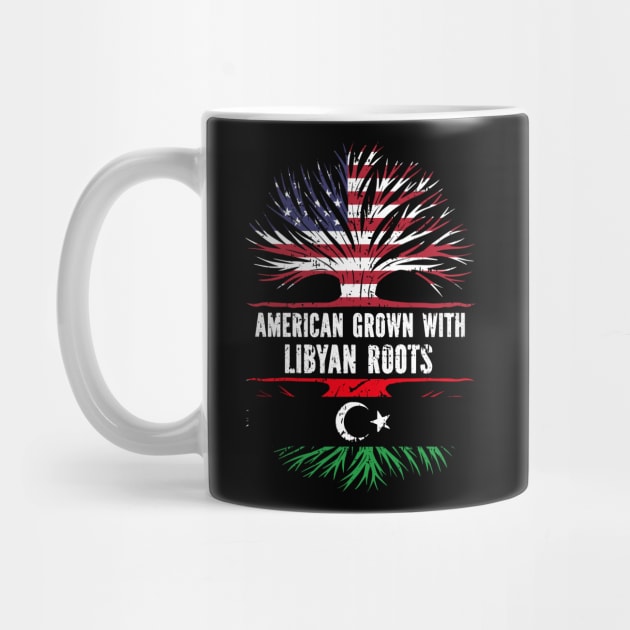 American Grown with Libyan Roots USA Flag by silvercoin